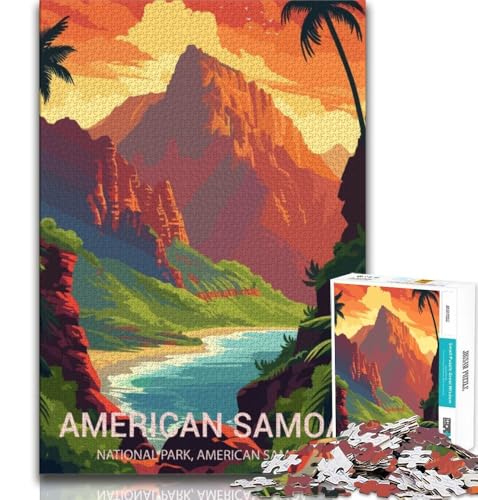 Amerikanisch-Samoa-Puzzle 1000 Teile für Teenager-Geschenke, Quizspiel, Wanddekoration, einzigartige Geburtstags, 38x52cm Amerikanisch-Samoa-Puzzle 1000 Teile für Teenager-Geschenke, Quizspiel, Wanddekoration, einzigartige Geburtstags, 38x52cm von FLKFDOZ