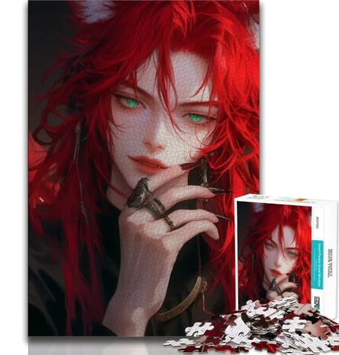Anime-Puzzle mit Fuchsmaske, 1000 Teile, für Teenager, Familienspiel, Stressabbau, schwierige Herausforderung, Wichtelgeschenke, 50x75cm Anime-Puzzle mit Fuchsmaske, 1000 Teile, für Teenager, Familienspiel, Stressabbau, schwierige Herausforderung, Wichtelgeschenke, 50x75cm von FLKFDOZ