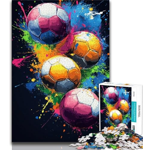 Aquarell-Fußball-Puzzles für Erwachsene, 1000, helfen dem Gehirn, süchtig machendes Spielzeug zu trainieren, um Geduld zu fördern, EIN Kunstwerk, 38x26cm Aquarell-Fußball-Puzzles für Erwachsene, 1000, helfen dem Gehirn, süchtig machendes Spielzeug zu trainieren, um Geduld zu fördern, EIN Kunstwerk, 38x26cm von FLKFDOZ