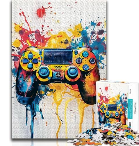 Aquarell-Gamecontroller-Puzzle für Erwachsene, 1000-teiliges Puzzle, Denkspiel, Wanddekoration, einzigartige Geburtstags, 38x26cm Aquarell-Gamecontroller-Puzzle für Erwachsene, 1000-teiliges Puzzle, Denkspiel, Wanddekoration, einzigartige Geburtstags, 38x26cm von FLKFDOZ