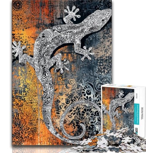 Aquarell-Gecko-Puzzle für Erwachsene, 1000 Teile, anspruchsvoll zu vervollständigen, Aber lustig und humorvoll, mit passendem Poster und Quizblatt, 50x75cm Aquarell-Gecko-Puzzle für Erwachsene, 1000 Teile, anspruchsvoll zu vervollständigen, Aber lustig und humorvoll, mit passendem Poster und Quizblatt, 50x75cm von FLKFDOZ