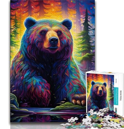 Art Animal Bear Puzzle für Erwachsene 1000, Lernspiel, Herausforderung, Spielzeug, Wanddekoration, einzigartige Geburtstags, 38x52cm Art Animal Bear Puzzle für Erwachsene 1000, Lernspiel, Herausforderung, Spielzeug, Wanddekoration, einzigartige Geburtstags, 38x52cm von FLKFDOZ