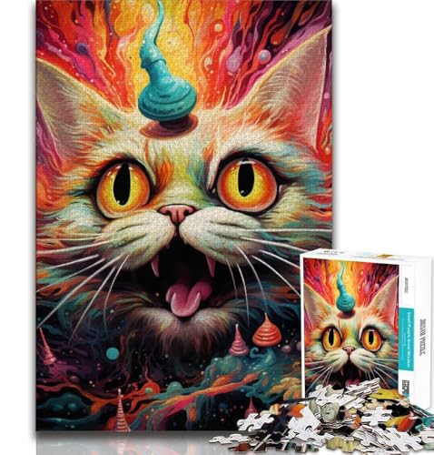 Art Cat Puzzles für Erwachsene 1000 Teile Puzzle, Denkspiel Wanddekoration Einzigartige Geburtstags 38x52cm Art Cat Puzzles für Erwachsene 1000 Teile Puzzle, Denkspiel Wanddekoration Einzigartige Geburtstags 38x52cm von FLKFDOZ
