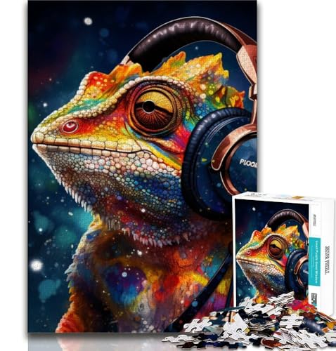 Art Chameleon Puzzle 1000 Teile für Erwachsene und Jugendliche, Lernspielzeug, ganze Familie, 38x26cm Art Chameleon Puzzle 1000 Teile für Erwachsene und Jugendliche, Lernspielzeug, ganze Familie, 38x26cm von FLKFDOZ