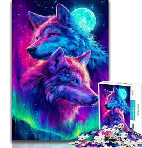 Art Wolf Puzzle 1000 Teile für Teenager Geschenke, Spielzeug Lernspiele Stressabbau Tolle Geschenke und Spielzeug 50x75cm Art Wolf Puzzle 1000 Teile für Teenager Geschenke, Spielzeug Lernspiele Stressabbau Tolle Geschenke und Spielzeug 50x75cm von FLKFDOZ