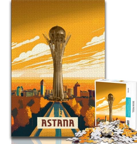 Astana Puzzle für Teenager, 1000 Teile, anspruchsvolles Spiel, Geschenke für die ganze Familie, 50x75cm von FLKFDOZ