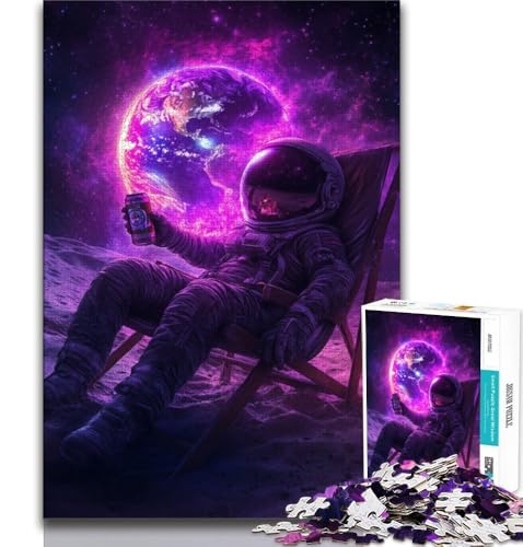 Astronaut sitzt auf dem Mond, 2000-teiliges Puzzle für Erwachsene, Geschenke, dekomprimierendes intellektuelles Lernspielzeug, Geburtstagsgeschenk, Geschenke, Wandkunst, 70x100cm Astronaut sitzt auf dem Mond, 2000-teiliges Puzzle für Erwachsene, Geschenke, dekomprimierendes intellektuelles Lernspielzeug, Geburtstagsgeschenk, Geschenke, Wandkunst, 70x100cm von FLKFDOZ
