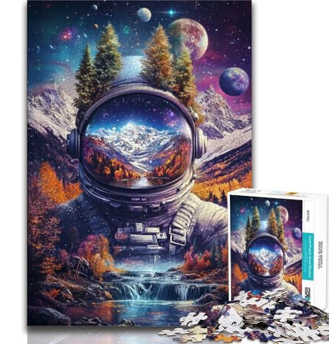 Astronauten-Berge, 1000-teiliges Puzzle für Erwachsene und Jugendliche, Lernspiele, Wanddekoration, einzigartige Geburtstags, 50x75cm von FLKFDOZ