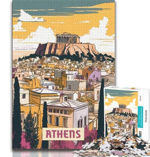 Athen Puzzle für Erwachsene, 2000 Teile, anspruchsvolles Spiel und Familienspiel, ganze Familie, 70x100cm von FLKFDOZ