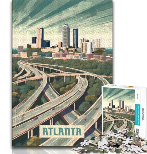Atlanta Puzzle 1000 Teile für Teenager-Geschenke, Quizspiel, Wanddekoration, einzigartige Geburtstags, 50x75cm Atlanta Puzzle 1000 Teile für Teenager-Geschenke, Quizspiel, Wanddekoration, einzigartige Geburtstags, 50x75cm von FLKFDOZ