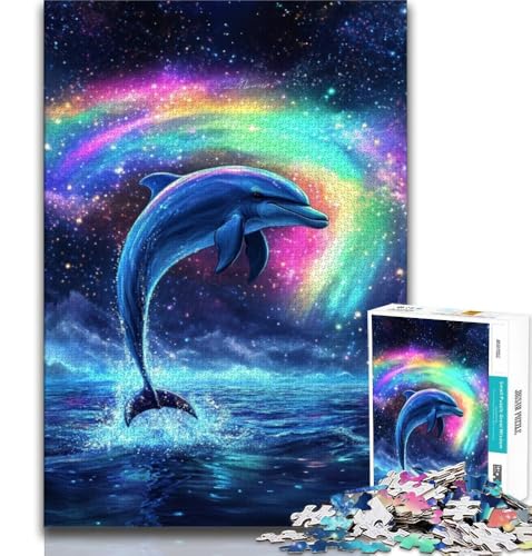 Aurora-Delfin-Puzzle für Erwachsene und Teenager, anspruchsvolles Spiel und Familienspiel, ganze Familie, 38x26cm von FLKFDOZ