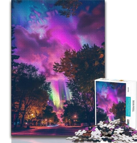 Aurora-Landschafts-Puzzle für Erwachsene, 1000 Teile, schwierig, Familienspiel, Stressabbau, schwierige Herausforderung, tolle Geschenke und Spielzeuge, 38x52cm Aurora-Landschafts-Puzzle für Erwachsene, 1000 Teile, schwierig, Familienspiel, Stressabbau, schwierige Herausforderung, tolle Geschenke und Spielzeuge, 38x52cm von FLKFDOZ