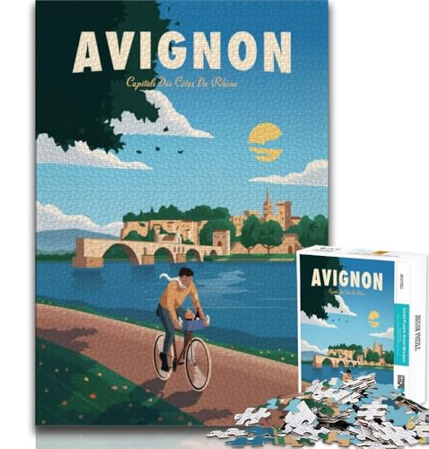 Avignon Puzzle 1000 Teile für Teenager-Geschenke, Quizspiel, Wanddekoration, einzigartige Geburtstags, 38x52cm Avignon Puzzle 1000 Teile für Teenager-Geschenke, Quizspiel, Wanddekoration, einzigartige Geburtstags, 38x52cm von FLKFDOZ