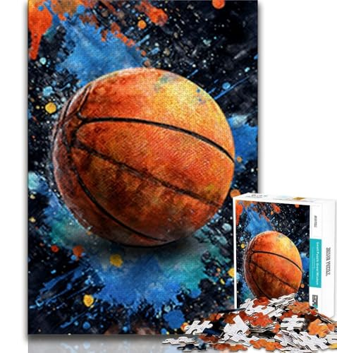 Basketball-Ölgemälde, 1000 Teile, Puzzle für Erwachsene und Jugendliche, Spielzeug, Lernspiele, Stressabbau, tolle Geschenke und Spielzeuge, 50x75cm Basketball-Ölgemälde, 1000 Teile, Puzzle für Erwachsene und Jugendliche, Spielzeug, Lernspiele, Stressabbau, tolle Geschenke und Spielzeuge, 50x75cm von FLKFDOZ