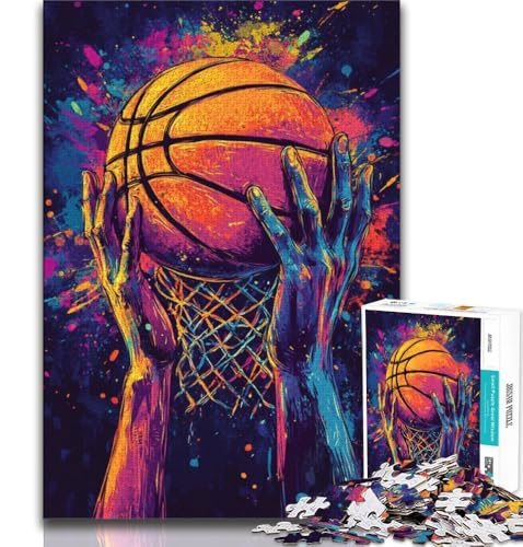 Basketball-Sportpuzzle 1000 Teile für Erwachsene, anspruchsvolles Spiel und Familienspiel, ganze Familie, 50x75cm Basketball-Sportpuzzle 1000 Teile für Erwachsene, anspruchsvolles Spiel und Familienspiel, ganze Familie, 50x75cm von FLKFDOZ