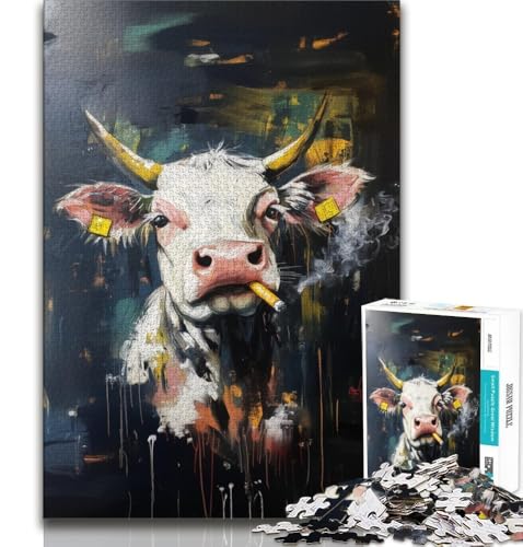 Basquiat Kuh-Puzzle 1000 Teile für Teenager-Geschenke, Quizspiel, Wanddekoration, einzigartige Geburtstags, 50x75cm Basquiat Kuh-Puzzle 1000 Teile für Teenager-Geschenke, Quizspiel, Wanddekoration, einzigartige Geburtstags, 50x75cm von FLKFDOZ