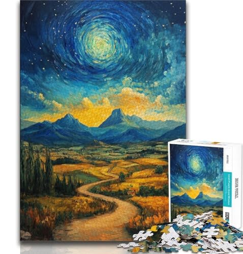 Berge unter dem Nachthimmel, Puzzle für Teenager, anspruchsvolles Spielzeug, jedes Teil ist einzigartig – anspruchsvolles Familienspiel, 38x52cm Berge unter dem Nachthimmel, Puzzle für Teenager, anspruchsvolles Spielzeug, jedes Teil ist einzigartig – anspruchsvolles Familienspiel, 38x52cm von FLKFDOZ