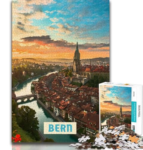 Bern Puzzle für Teenager, 2000 Teile, anspruchsvolles Spiel, Geschenke für die ganze Familie, 70x100cm von FLKFDOZ