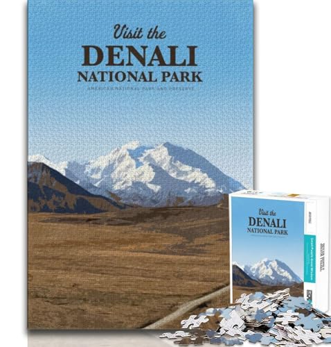 Besuchen Sie Denali-Puzzles für Erwachsene mit 1000 Teilen, EIN Lernspiel, EIN herausforderndes Spielzeug, ganze Familie, 50x75cm Besuchen Sie Denali-Puzzles für Erwachsene mit 1000 Teilen, EIN Lernspiel, EIN herausforderndes Spielzeug, ganze Familie, 50x75cm von FLKFDOZ