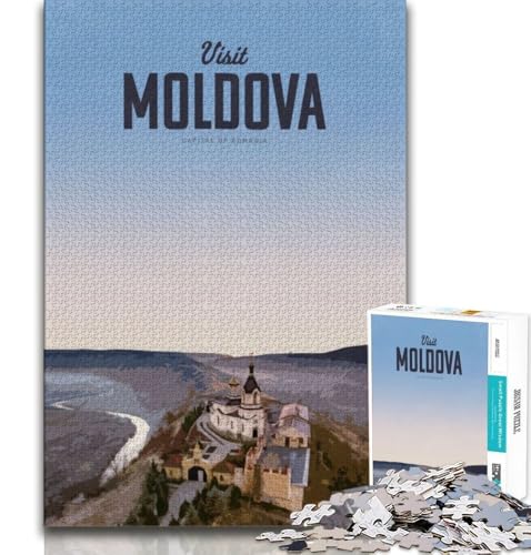 Besuchen Sie Moldawien, Puzzles für Teenager, 1000 Teile, Lernspielzeug, ganze Familie, 38x26cm Besuchen Sie Moldawien, Puzzles für Teenager, 1000 Teile, Lernspielzeug, ganze Familie, 38x26cm von FLKFDOZ