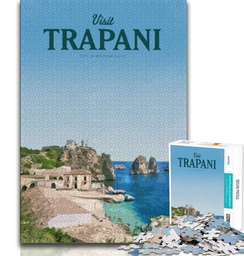 Besuchen Sie Trapani, Puzzles für Erwachsene und Jugendliche, Spielzeug, Lernspiele, Stressabbau, tolle Geschenke und Spielzeuge, 38x26cm Besuchen Sie Trapani, Puzzles für Erwachsene und Jugendliche, Spielzeug, Lernspiele, Stressabbau, tolle Geschenke und Spielzeuge, 38x26cm von FLKFDOZ