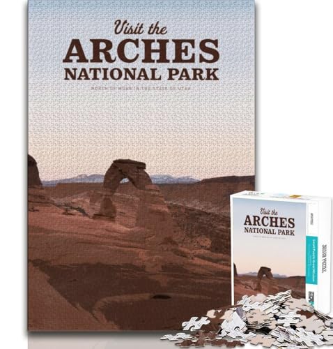 Besuchen Sie den Arches-Nationalpark, Puzzle mit 1000 Teilen für Erwachsene, EIN Lernspiel, EIN herausforderndes Spielzeug, ganze Familie, 38x52cm Besuchen Sie den Arches-Nationalpark, Puzzle mit 1000 Teilen für Erwachsene, EIN Lernspiel, EIN herausforderndes Spielzeug, ganze Familie, 38x52cm von FLKFDOZ