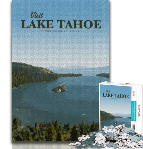 Besuchen Sie den Lake Tahoe, Puzzle 1000 Teile für Erwachsene und Jugendliche, Spielzeug, Lernspiele, Stressabbau, geeignet als Schreibtischdekoration, 50x75cm Besuchen Sie den Lake Tahoe, Puzzle 1000 Teile für Erwachsene und Jugendliche, Spielzeug, Lernspiele, Stressabbau, geeignet als Schreibtischdekoration, 50x75cm von FLKFDOZ