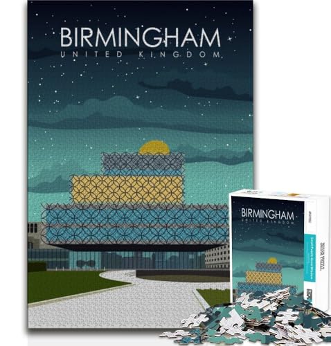 Birmingham Reiseposter Puzzle 1000 Teile für Teenager Geschenke, Quizspiel Wanddekoration Einzigartige Geburtstags 38x52cm Birmingham Reiseposter Puzzle 1000 Teile für Teenager Geschenke, Quizspiel Wanddekoration Einzigartige Geburtstags 38x52cm von FLKFDOZ