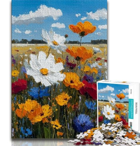 Blumen-Ölgemälde-Puzzles für Erwachsene und Jugendliche, dekomprimierendes intellektuelles Lernspielzeug, Geburtstagsgeschenk, Geschenke, Wandkunst, 50x75cm Blumen-Ölgemälde-Puzzles für Erwachsene und Jugendliche, dekomprimierendes intellektuelles Lernspielzeug, Geburtstagsgeschenk, Geschenke, Wandkunst, 50x75cm von FLKFDOZ