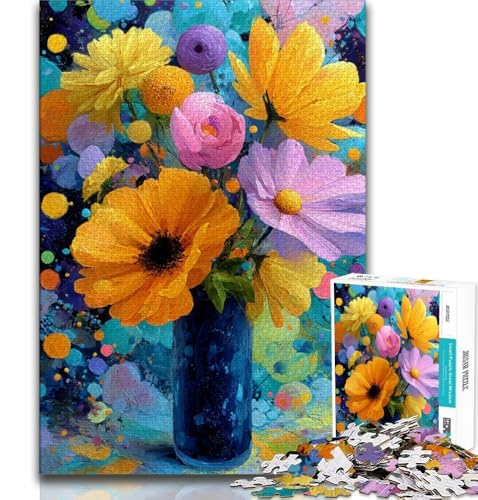 Blumen in Einer Vase, Mal-Puzzle, 1000 Teile, für Teenager, Lernspiele, Heimdekoration, tolles Geschenk für die ganze Familie, 38x26cm Blumen in Einer Vase, Mal-Puzzle, 1000 Teile, für Teenager, Lernspiele, Heimdekoration, tolles Geschenk für die ganze Familie, 38x26cm von FLKFDOZ