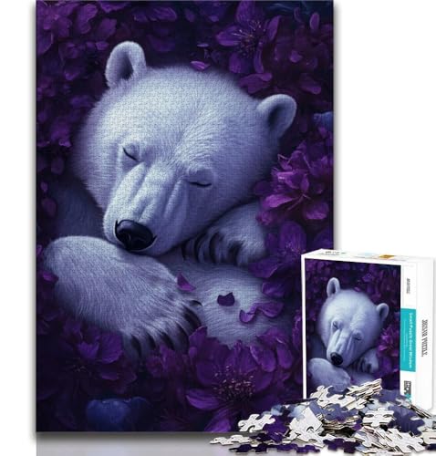 Blumen- und Eisbären-Puzzle 1000 Teile für Erwachsene und Jugendliche, Spielzeug, Lernspiele, Stressabbau, tolle Geschenke und Spielzeuge, 50x75cm Blumen- und Eisbären-Puzzle 1000 Teile für Erwachsene und Jugendliche, Spielzeug, Lernspiele, Stressabbau, tolle Geschenke und Spielzeuge, 50x75cm von FLKFDOZ