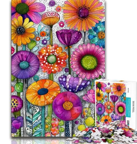 Blumenkunst-Puzzle 1000 Teile für Teenager-Geschenke, Quizspiel, Wanddekoration, einzigartige Geburtstags, 38x52cm Blumenkunst-Puzzle 1000 Teile für Teenager-Geschenke, Quizspiel, Wanddekoration, einzigartige Geburtstags, 38x52cm von FLKFDOZ
