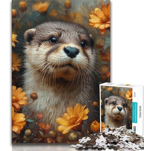 Blumenotter-Puzzle mit 1000 Teilen, anspruchsvolles Spiel und Familienspiel, ganze Familie, 38x26cm von FLKFDOZ