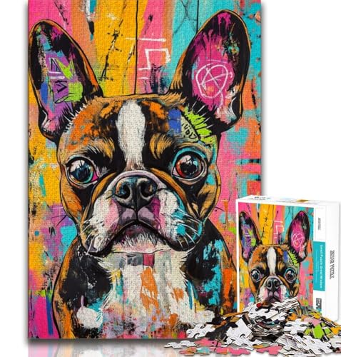 Boston Terrier Hund Puzzle für Erwachsene, 2000 Teile, schwierig, Mustermontage, Spaß bei Aktivitäten zu Hause, Geburtstagsgeschenk, Reisegeschenke, 70x100cm Boston Terrier Hund Puzzle für Erwachsene, 2000 Teile, schwierig, Mustermontage, Spaß bei Aktivitäten zu Hause, Geburtstagsgeschenk, Reisegeschenke, 70x100cm von FLKFDOZ