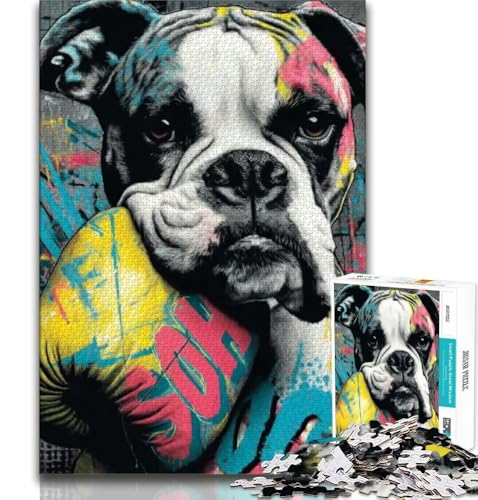 Boxer-Hunde-Puzzle 1000 Teile für Teenager, anspruchsvoll zu vervollständigen, Aber lustiges und humorvolles Lernspiel zum Geburtstag, 38x52cm Boxer-Hunde-Puzzle 1000 Teile für Teenager, anspruchsvoll zu vervollständigen, Aber lustiges und humorvolles Lernspiel zum Geburtstag, 38x52cm von FLKFDOZ