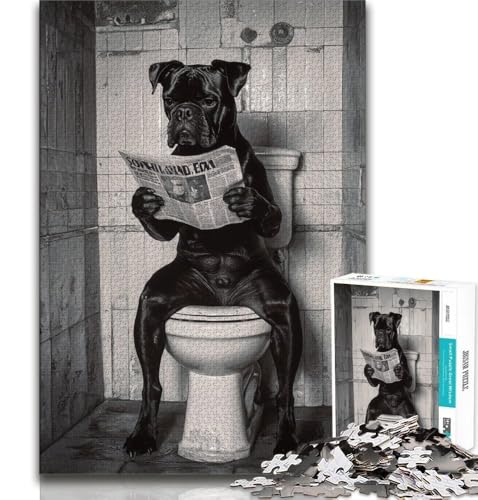 Boxer-Hunde-Puzzle für Erwachsene, 1000 Teile, Spielzeug, Lernspiele, Stressabbau, geeignet für die Schreibtischdekoration, 38x52cm Boxer-Hunde-Puzzle für Erwachsene, 1000 Teile, Spielzeug, Lernspiele, Stressabbau, geeignet für die Schreibtischdekoration, 38x52cm von FLKFDOZ