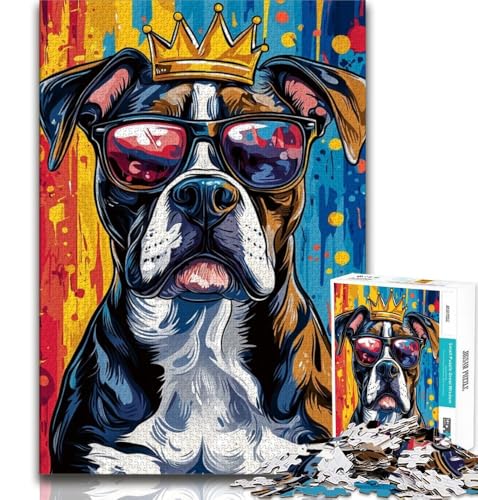 Boxer-Hunde-Puzzle für Teenager, anspruchsvolles Spielspielzeug, jedes Teil ist einzigartig – anspruchsvolles Familienspiel, 50x75cm Boxer-Hunde-Puzzle für Teenager, anspruchsvolles Spielspielzeug, jedes Teil ist einzigartig – anspruchsvolles Familienspiel, 50x75cm von FLKFDOZ