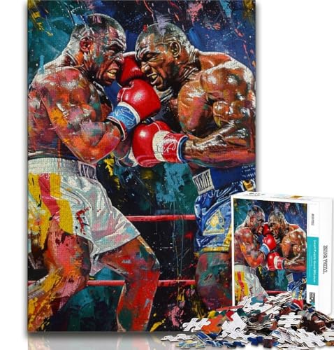 Boxer-Puzzles für Teenager, 1000 Teile, zum Stressabbau, zum Zeitvertreib zu Hause, mit passendem Poster und Quizblatt, 38x52cm Boxer-Puzzles für Teenager, 1000 Teile, zum Stressabbau, zum Zeitvertreib zu Hause, mit passendem Poster und Quizblatt, 38x52cm von FLKFDOZ