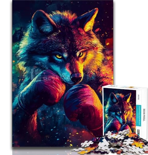 Boxer-Wolf-Puzzle 2000 Teile für Erwachsene und Jugendliche, hilft dem Gehirn, süchtig machendes Spielzeug zu trainieren, um Geduld und Eltern-Kind-Interaktion zu fördern, 70x100cm Boxer-Wolf-Puzzle 2000 Teile für Erwachsene und Jugendliche, hilft dem Gehirn, süchtig machendes Spielzeug zu trainieren, um Geduld und Eltern-Kind-Interaktion zu fördern, 70x100cm von FLKFDOZ