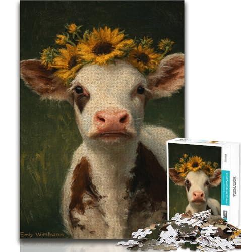 Braune Kuh, 1000-teiliges Puzzle für Erwachsene und Jugendliche, Quizspiel, Wanddekoration, einzigartige Geburtstags, 38x26cm Braune Kuh, 1000-teiliges Puzzle für Erwachsene und Jugendliche, Quizspiel, Wanddekoration, einzigartige Geburtstags, 38x26cm von FLKFDOZ
