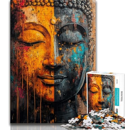 Buddha-Statuen-Puzzle für Teenager, anspruchsvoll zu lösen, Aber lustig und humorvoll, mit passendem Poster und Quizblatt, 70x100cm Buddha-Statuen-Puzzle für Teenager, anspruchsvoll zu lösen, Aber lustig und humorvoll, mit passendem Poster und Quizblatt, 70x100cm von FLKFDOZ