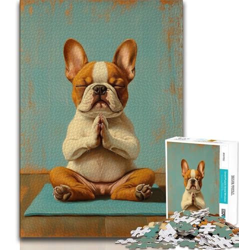 Bulldog-Skateboard-Puzzle für Teenager, 1000 Teile, Stressabbau, schwierige Herausforderung, stärkt die Liebe zwischen Paaren, 38x26cm Bulldog-Skateboard-Puzzle für Teenager, 1000 Teile, Stressabbau, schwierige Herausforderung, stärkt die Liebe zwischen Paaren, 38x26cm von FLKFDOZ