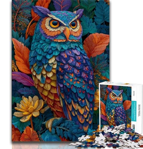 Bunte Eulen-Puzzles für Teenager, 1000 Teile, Stressabbau, schwierige Herausforderung, stärkt die Liebe zwischen Paaren, 38x26cm Bunte Eulen-Puzzles für Teenager, 1000 Teile, Stressabbau, schwierige Herausforderung, stärkt die Liebe zwischen Paaren, 38x26cm von FLKFDOZ