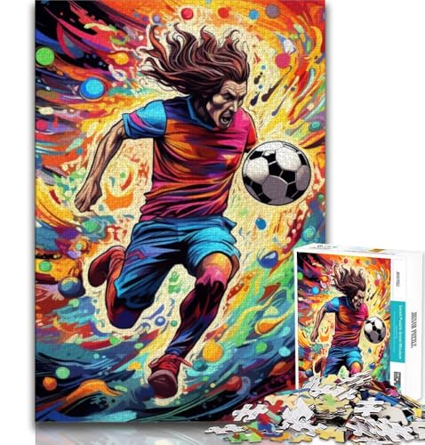 Bunte Fußball-Sport-Puzzles für Teenager, helfen dem Gehirn, süchtig machendes Spielzeug zu trainieren, um Geduld zu fördern. EIN Kunstwerk, 38x26cm Bunte Fußball-Sport-Puzzles für Teenager, helfen dem Gehirn, süchtig machendes Spielzeug zu trainieren, um Geduld zu fördern. EIN Kunstwerk, 38x26cm von FLKFDOZ