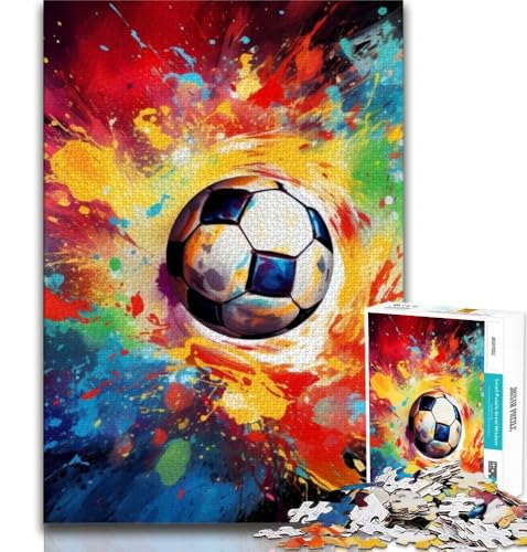 Bunte Fußball-Sportpuzzles für Teenager, 1000 Teile, Spielspielzeug, jedes Teil ist einzigartig – anspruchsvolles Familienspiel, 38x26cm Bunte Fußball-Sportpuzzles für Teenager, 1000 Teile, Spielspielzeug, jedes Teil ist einzigartig – anspruchsvolles Familienspiel, 38x26cm von FLKFDOZ
