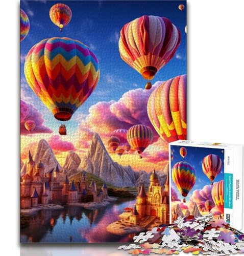 Bunte Heißluftballons-Puzzles für Erwachsene, 1000-teiliges Puzzle, anspruchsvolles Spiel und Familienspiel, ganze Familie, 38x26cm Bunte Heißluftballons-Puzzles für Erwachsene, 1000-teiliges Puzzle, anspruchsvolles Spiel und Familienspiel, ganze Familie, 38x26cm von FLKFDOZ