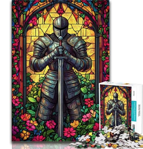 Buntglas-Krieger-Puzzles für Teenager, 1000 Teile, Lernspielzeug, Familienspiele mit passendem Poster und Quizblatt, 38x26cm Buntglas-Krieger-Puzzles für Teenager, 1000 Teile, Lernspielzeug, Familienspiele mit passendem Poster und Quizblatt, 38x26cm von FLKFDOZ