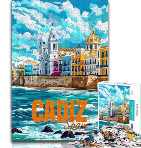 Cadiz, Spanien-Reise-Puzzle für Erwachsene, 2000 Puzzles, anspruchsvolles Spiel und Familienspiel, Wanddekoration, einzigartige Geburtstags, 70x100cm Cadiz, Spanien-Reise-Puzzle für Erwachsene, 2000 Puzzles, anspruchsvolles Spiel und Familienspiel, Wanddekoration, einzigartige Geburtstags, 70x100cm von FLKFDOZ