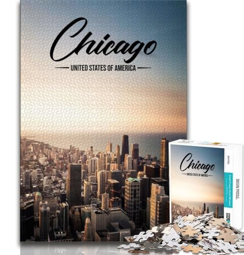 Chicago-Puzzles für Erwachsene und Teenager, Puzzle, Spielzeug, Lernspiele, Stressabbau, tolle Geschenke und Spielzeuge, 38x26cm Chicago-Puzzles für Erwachsene und Teenager, Puzzle, Spielzeug, Lernspiele, Stressabbau, tolle Geschenke und Spielzeuge, 38x26cm von FLKFDOZ