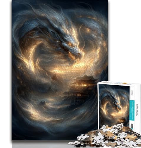 Chinesische Drachen-Puzzles für Teenager, 2000, helfen dem Gehirn, süchtig machendes Spielzeug zu trainieren, um Geduld zu fördern, EIN Kunstwerk, 70x100cm von FLKFDOZ